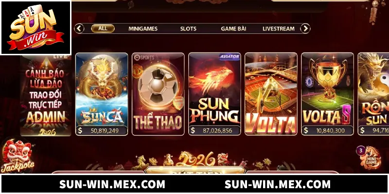 Kho game bài đổi thưởng tiền thật tại Sunwin